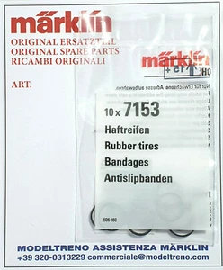 MARKLIN 7153 GRIP WHEELS - HAFTREIFEN - RUBBER TIRES (10 PC) - Picture 1 of 1