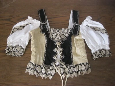 Trachtenmieder Corsage Bluse Country-Line Stretch elastisch Miederbluse 36-38 S - Bild 1 von 4