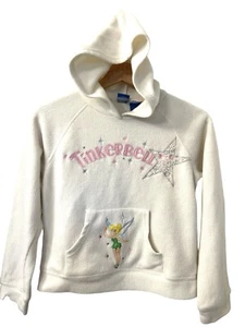 DISNEY Tinkerbell Pullover White Knit Sweater Sweatshirt Fairy Kids Medium - Picture 1 of 10