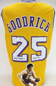 Gail Goodrich signed handsigniert beschriftet HOF 96 Custom Lakers Trikot Beckett - Bild 1 von 3