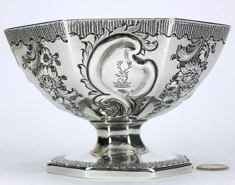 English London Georgian Solid Sterling Silver Compote Wakelin & Taylor c1786 Cover