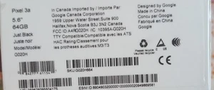 cellulare smartphone Google pixel 3 a nuovo, mai usato - Foto 1 di 3