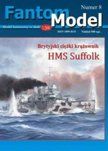 FM-08 HMS SUFFOLK 41' heavy cruiser - 1/300 paper model - Picture 1 of 1