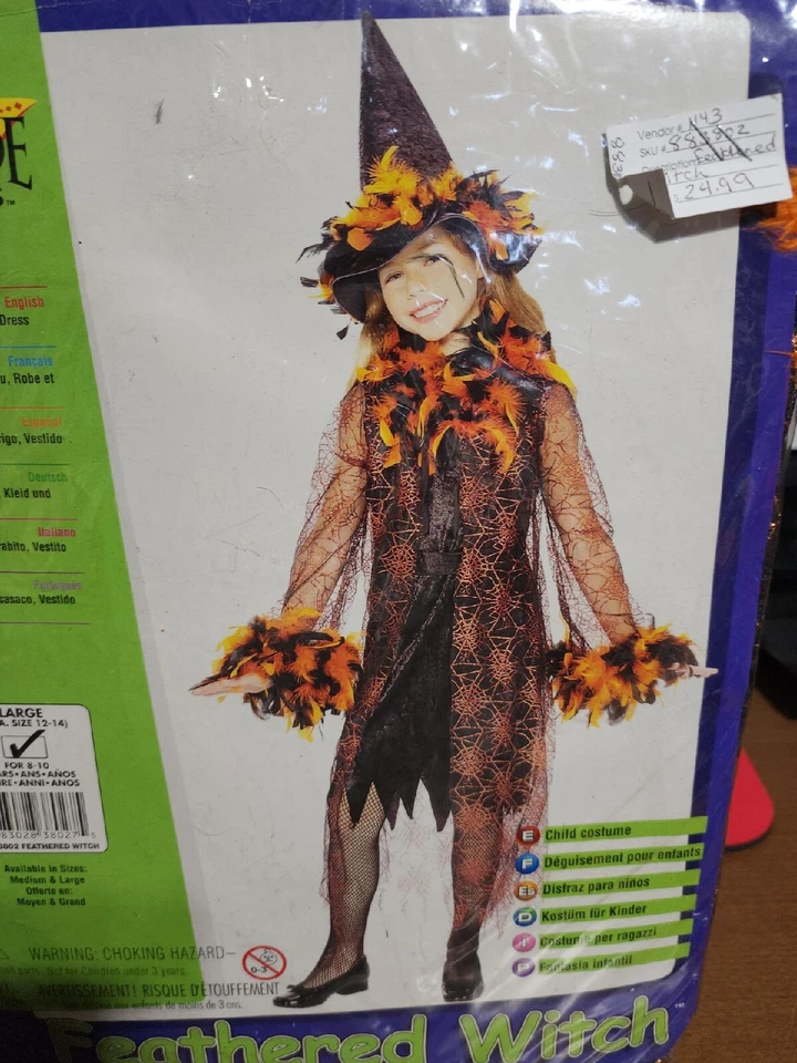 XX883802 пернатая ведьма костюм девочка рубины - Изображение 1 из 1