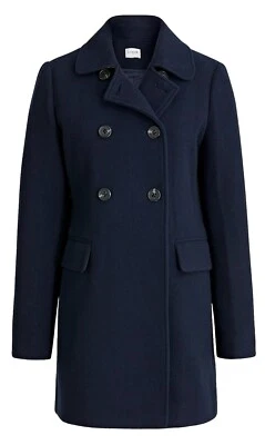 J экипажа $298 классический темно-синий шерсти смесь верхнее пальто карман зимние пуговицы бушлат - 8 - Изображение 1 из 4