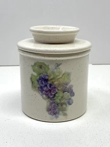 Studiokeramik Butterglocke-Traube Keramik Transfer Design-Arbeitsplatte Topf signiert - Bild 1 von 7