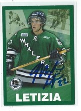 Mike Letizia Signed 2006/07 Plymouth Whalers Team Issued Card