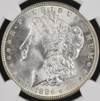 1886-P $1 Morgan Dollar PCGS MS67 White Gem w/ Attractive Rev. Peripheral Toning - Image 1 of 4