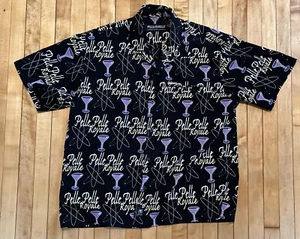 vintage camp shirt XL pelle pelle aop 1990s martini  - Picture 1 of 3