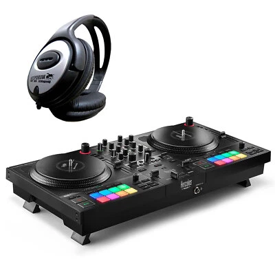 Hercules DJControl Inpulse T-7 2-Deck USB DJ-Controller + keepdrum Kopfhöre - Bild 1 von 4
