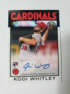 2021 Topps 1986 Topps Autograph Kodi Whitley AUTO ROOKIE RC - Picture 1 of 2