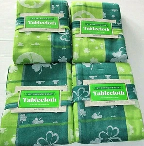 ST PATRICK'S DAY Fabric Tablecloth Assortment  LUCKY SHAMROCK'S  [Your Choice] - Picture 1 of 5