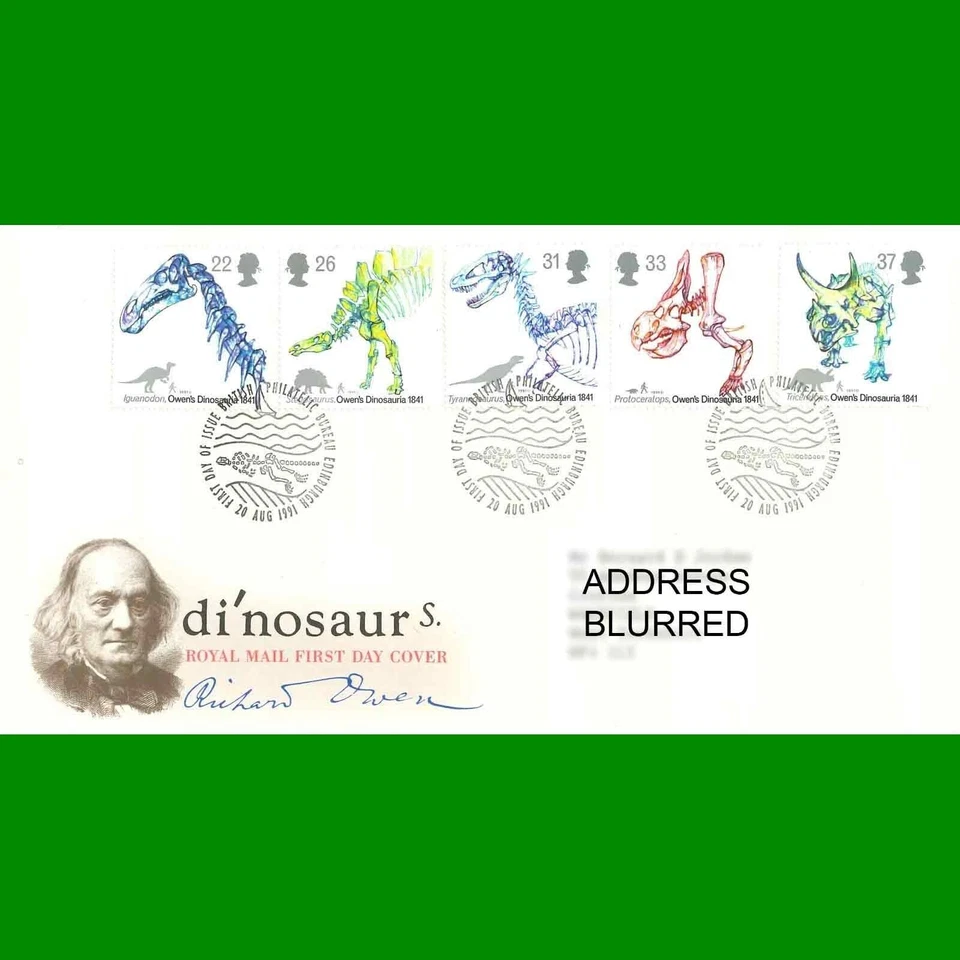 FDC Dinosaurs Commemorative Royal Mail First Day Cover Stamps, 20.8.1991 - Image 1 of 1