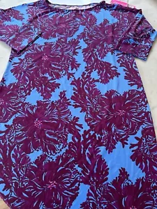 Lilly Pulitzer Neu mit Etikett Braedyn UPF 50+ Kleid Feel Like A Shellebrity 198 $ Größe L - Bild 1 von 2