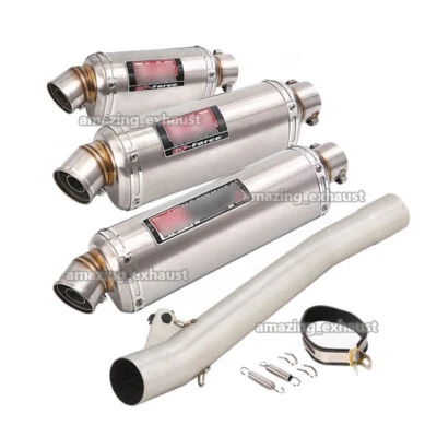 For Suzuki Bandit 600 GSF 600 1200S 1995-2006 Exhaust Mid Link Pipe 51mm Muffler - Image 1 of 4