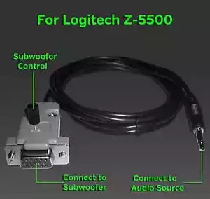 Logitech Z-5500 Control Pod Bypass Subwoofer Kabel 2.1 6 Fuß Z 5500 Center Lautstärke - Bild 1 von 1