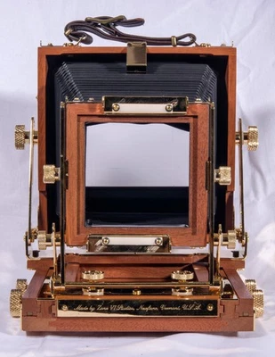 Zone VI 4 X 5 Field Camera Mahogany & Gold Plate Excellent Used - Image 1 of 4