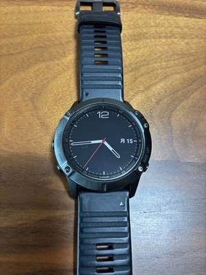 Garmin Fenix 6X Sapphire Black GPS Smartwatch 100m Waterproof - Image 1 of 4