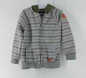 7 for all mankind boys, kids , grey and green stripes, Zipper hoodie size 5 - Picture 1 of 9