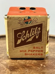 Salero y pimentero Schlitz 1961 lata de cerveza coleccionable vintage - Imagen 1 de 6