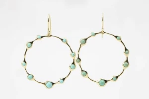Ippolita 18k Yellow Gold 0.76ctw Turquoise Drop Earrings (4.68g.) - Picture 1 of 1