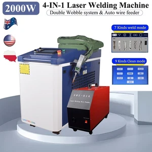 Raycus 2000W Handheld Metal Laser Welding Cutting Double Pendulum Wire Feeder US - Picture 1 of 17