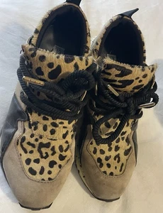 Steve Madden Cliff Leder Fell Tiermotiv Mode Sneaker Gepard Größe 6,5 - Bild 1 von 7