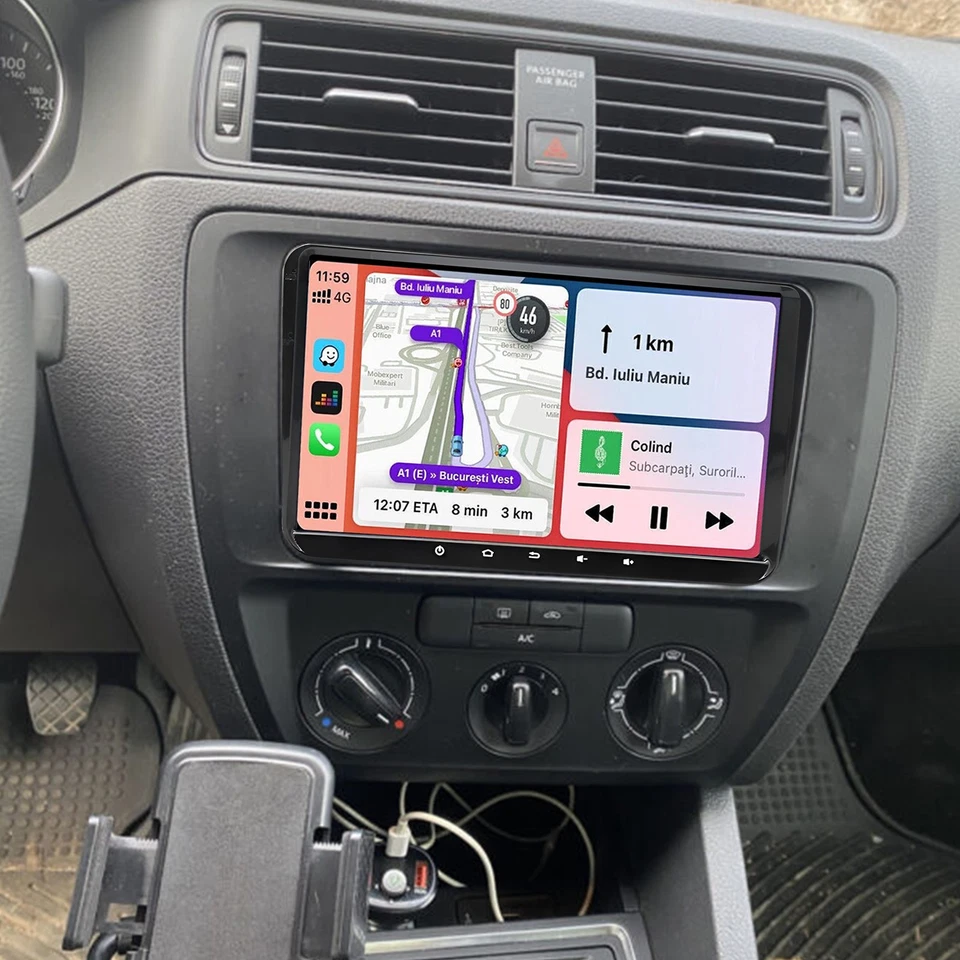 For VW Caddy Touran Golf Android 13 Car Stereo Radio GPS Sat Nav DAB+ CarPlay BT Foto 1 de 4