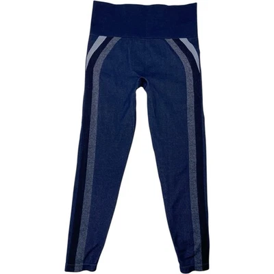 Leggings SPANX Azul Marino Haze Look At Me Now Track Rayas Para Mujer Talla Grande Foto 1 de 4