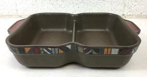 Vintage Denby Marrakesh Stoneware Divided Serving Dish - Picture 1 of 11