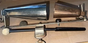 2 Cowbell 1 LUDWIG WALBERG AUG VTG Hoop Rail Console Traps Woodblock Clamp Mount - Picture 1 of 17