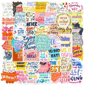 50 piezas pegatinas inspiradoras de afirmación positiva diario vinilo impermeable - Imagen 1 de 6