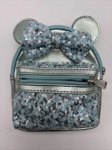Disney Parks Loungefly Frozen Arendelle Aqua Sequin Mini Backpack Wristlet - Picture 1 of 7