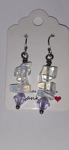 Sterling Silber MONDSTEIN Ohrringe, Handarbeit! - Bild 1 von 4