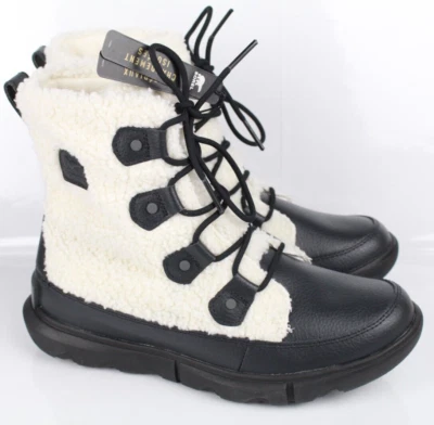 Sorel Women's Explorer II Joan Cozy Boot Waterproof Boots White Navy NL4601 - Image 1 of 4
