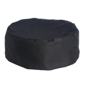 Mesh Hat Beanie Catering Skull Cap Adjustable (Black)-IQ