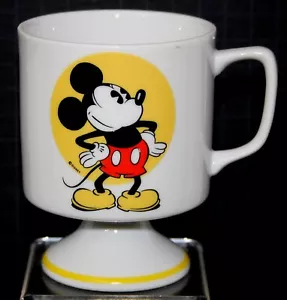 Mickey Mouse Double Sided Ceramic Coffee Mug Vintage 1980's - Picture 1 of 6