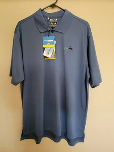 adidas climalite golf shirt Men's L Short Sleeve Blue - Picture 1 of 6