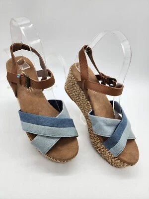 TOMS WOMEN'S WILLOW WEDGE SANDAL (10015116) Size US 7  EU 37.5 - Image 1 of 4