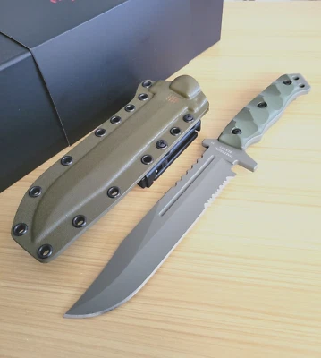 Cuchillo fijo de infantería Lg OD Gen 2 de 6,88" K110 D2 hoja de acero G10 Foto 1 de 4