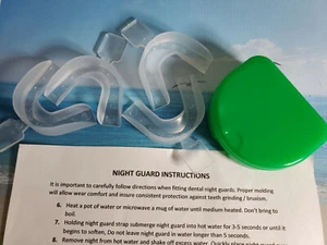 4 NIGHT GUARDS, TEETH GRINDING, Bruxism Plus CASE - Picture 1 of 2