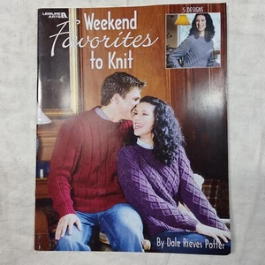 2002 Weekend Favorites To Knit Leisure Arts 3364 Yarn Knitting Crochet Patterns - Picture 1 of 24