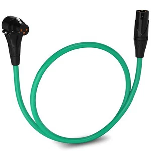 LyxPro 1.5 Feet Microphone XLR Angled Female Cable, 3 Pin Mic Cable - Green - Picture 1 of 7