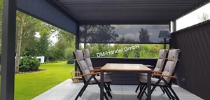 Luxus Pergola Lamellendach 4,6x4m Sonnenschutz Terrassenüberdachung Garten NEU! - Bild 1 von 11