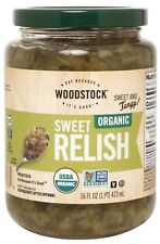 Woodstock Organic Sweet & Tangy Relish (GMO Free / Vegan / Kosher / 16 oz.)