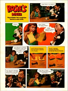 1977 Bounty Paper Towels Rosie's Diner Vintage Print Ad / Poster - Picture 1 of 2
