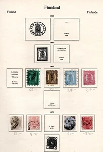 Finland 1866/89 old collection Serpentines stamps used - Imagen 1 de 6