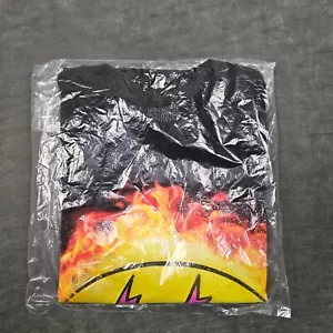 J. Balvin x Market Shirt Men Medium Black Electro Smiley Face Chinatown Collab - Picture 1 of 4