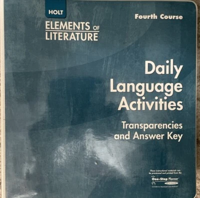 Daily Language Activities Transparencies  4th Course Holt Elements of Literature - Image 1 of 2