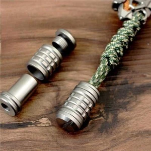 Titanium Alloy Knife Bead Lanyard End Pendant Paracord Ending Rope Tail Pendant - Picture 1 of 20